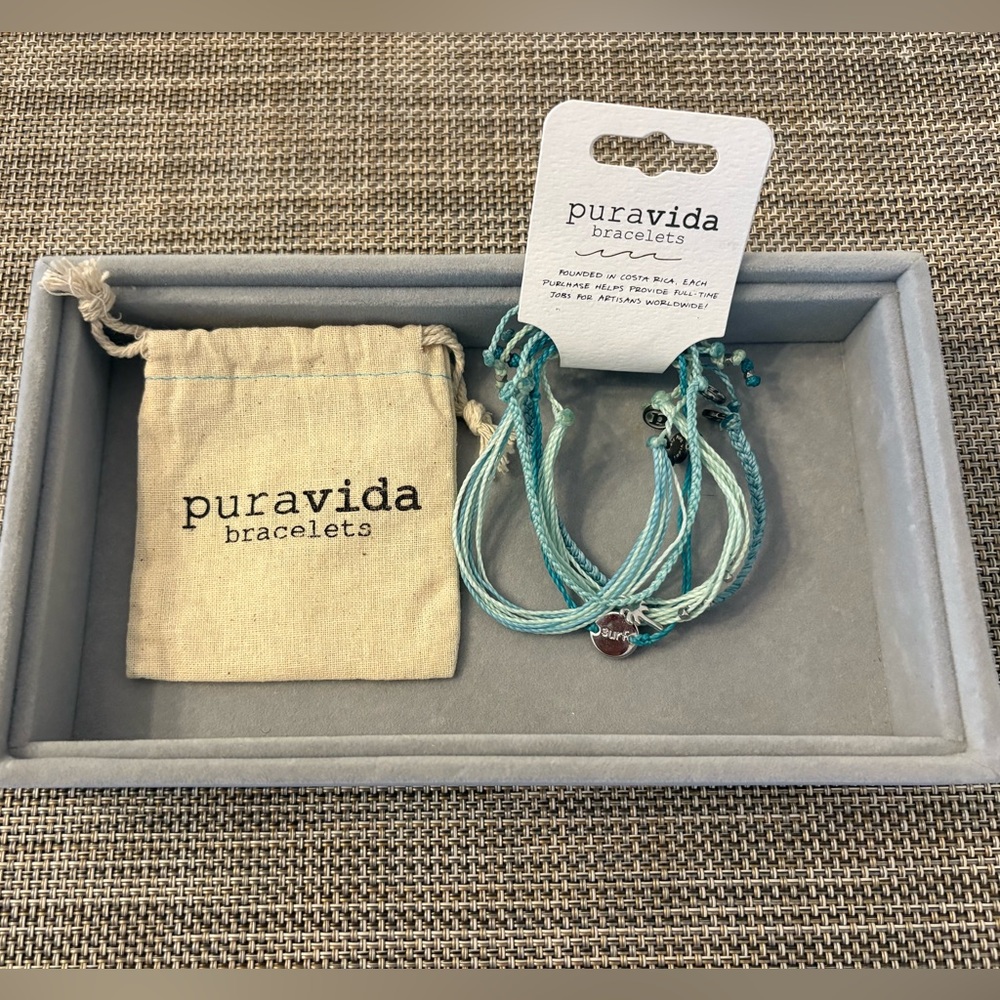 Pura Vida Turquoise and Light Green Bracelet Set